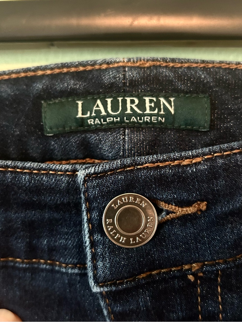 Lauren Ralph Lauren Modern Straight Curvy Dark Wash 92% Cotton Denim Jeans Sz 10 - Picture 4 of 7